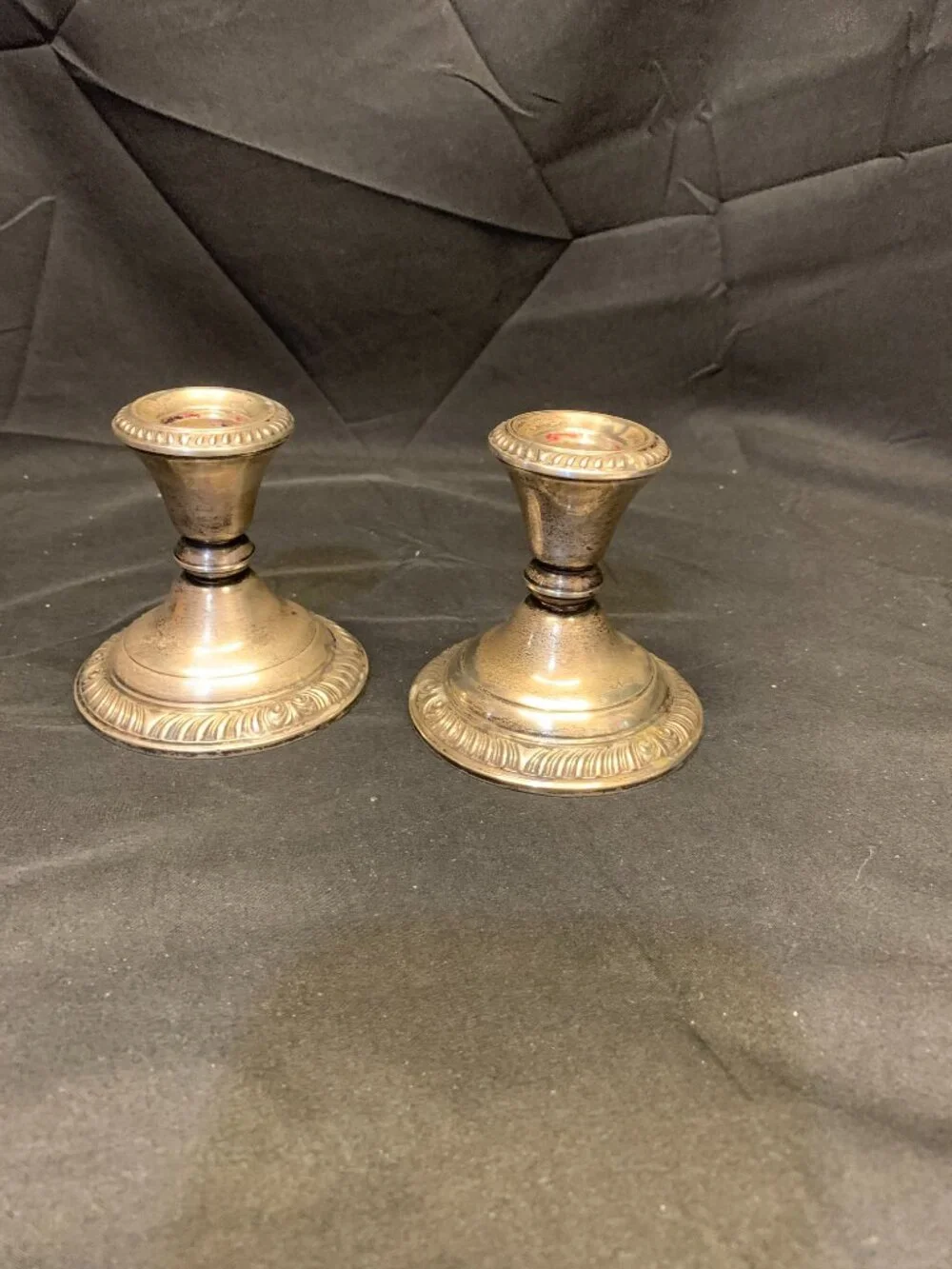 Weighted Sterling Silver Pilgram Style Candlestick by Frank M Whiting